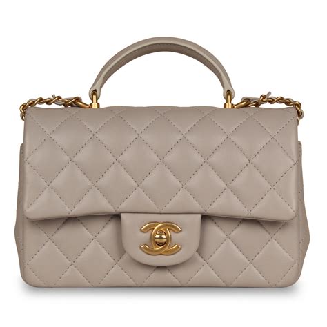 chanel mini handbag|chanel mini flap bag with top handle.